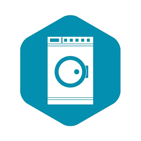 Çamaşır makinesi simgesini, basit tarzı — Stok Vektör