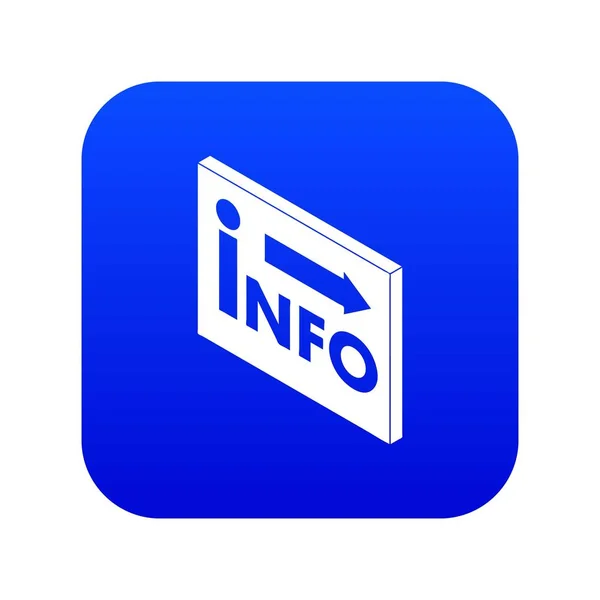 Info mercato icona vettoriale blu — Vettoriale Stock
