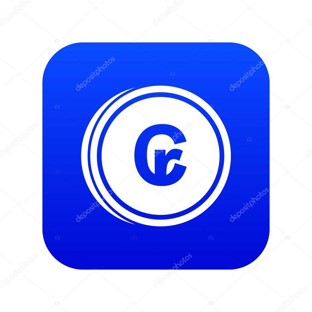 Coins cruzeiro icon digital blue