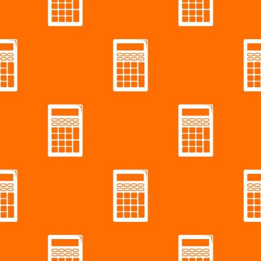 Hesap makinesi desen vektör turuncu