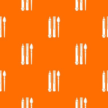 Kırtasiye desen vektör turuncu