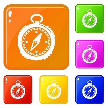 Pusula simgeler vektör renk ayarla