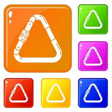 Üçgen carabine simgeler vektör renk ayarla