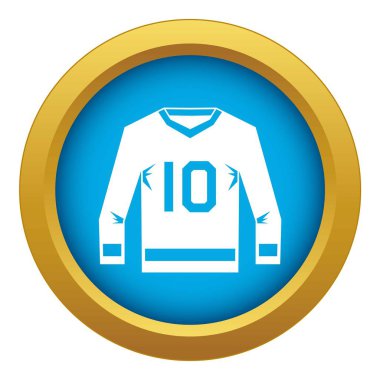 Hokey forması mavi simge vektör izole