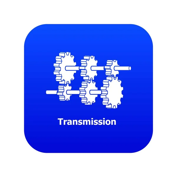 Ikon transmisi vektor biru - Stok Vektor