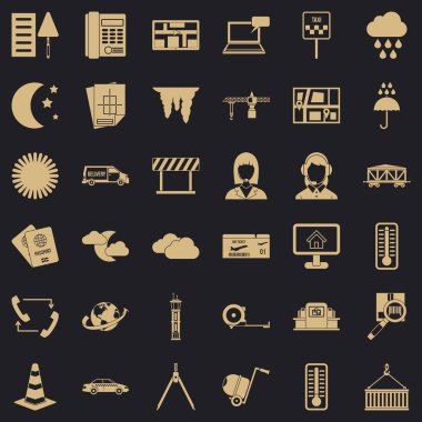 Operatör Icons set, basit tarzı