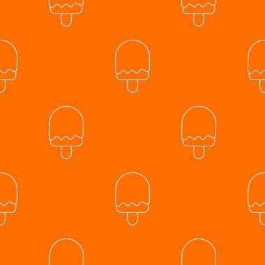 Yarım silindirik dondurma desen vektör turuncu
