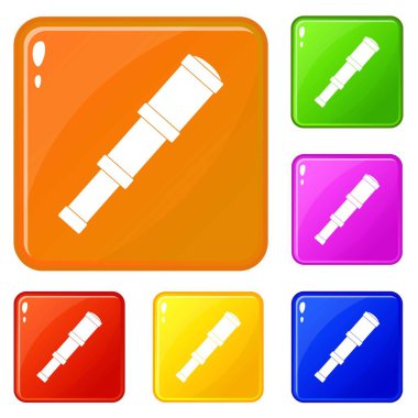 Spyglass simgeler vektör renk ayarla