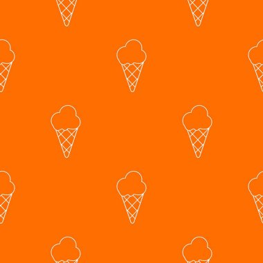 Soğuk dondurma desen vektör turuncu