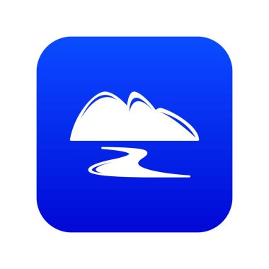 Yeni altın madeni mavi simge vektör