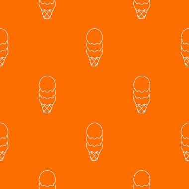 Üç top dondurma desen vektör turuncu