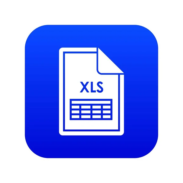 ファイル xls ファイル アイコン デジタル ブルー — ストックベクタ