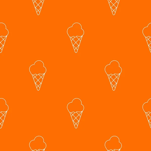 Cold ice cream pattern vector orange — Stock Vector