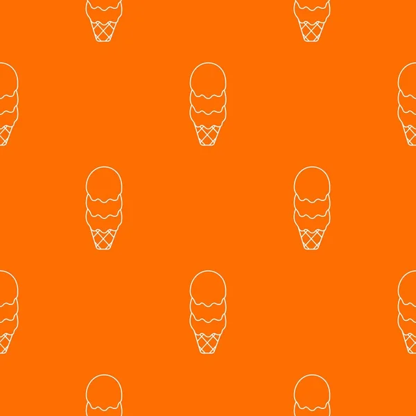 3 つのボール アイス クリーム パターン ベクトル オレンジ — ストックベクタ