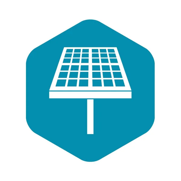 Ícone do painel de energia solar, estilo simples — Vetor de Stock