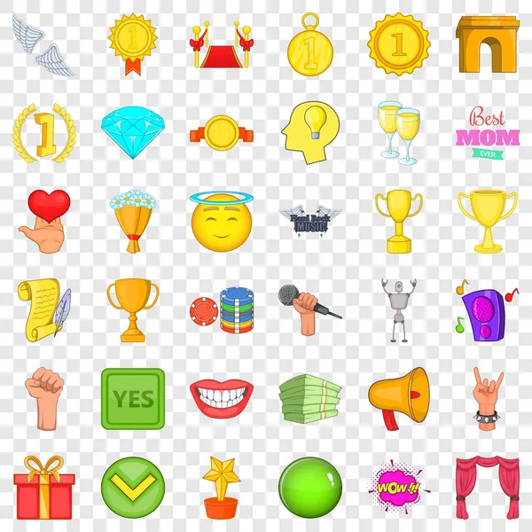 İlk yer Icons set, karikatür tarzı