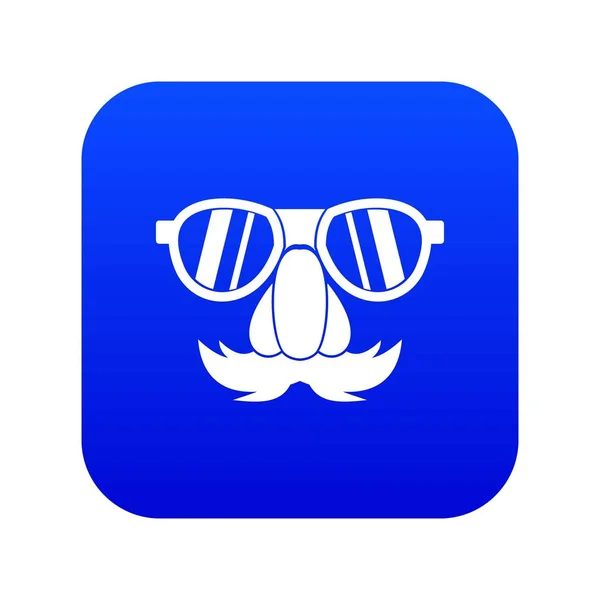 Klaun tvář ikonu digitální modrá — Stockový vektor