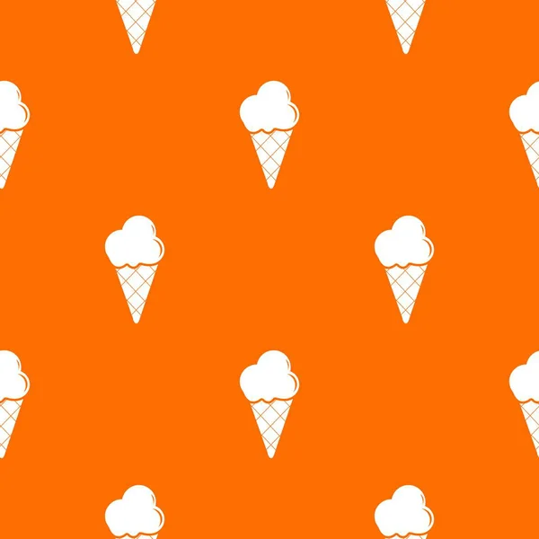 Helado frío patrón vector naranja — Vector de stock