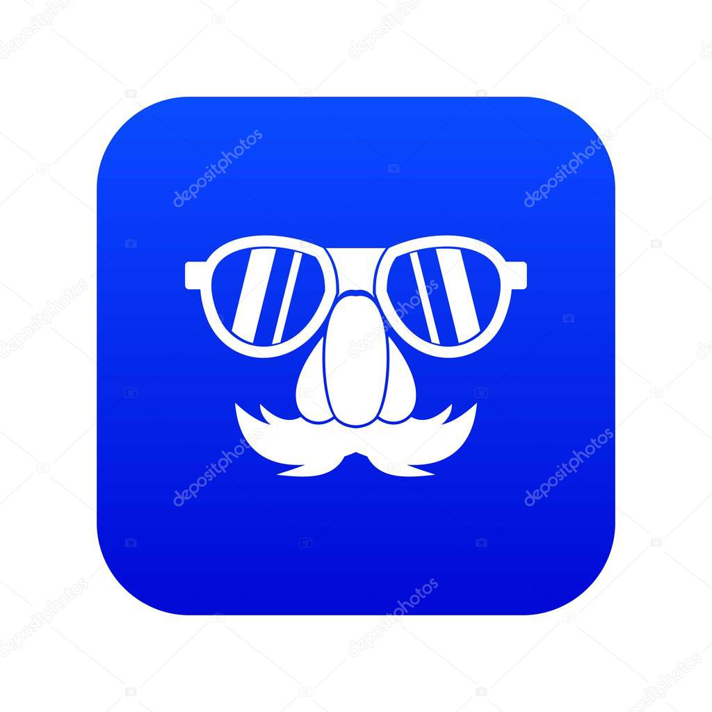 Clown face icon digital blue