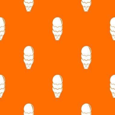 Üç top dondurma desen vektör turuncu