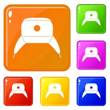 Be şapka simgeler vektör renk ayarla