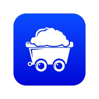 Sepeti mavi simge vektör madencilik