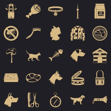 Pooch Icons set, basit tarzı