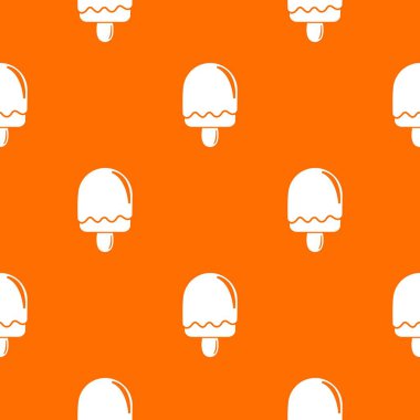 Yarım silindirik dondurma desen vektör turuncu