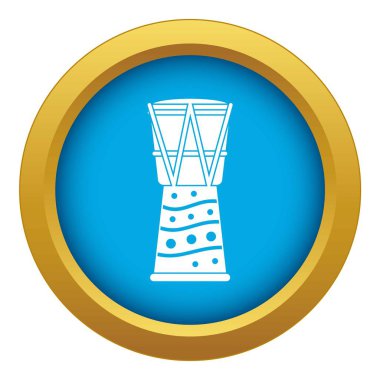 İzole Tamtam mavi simge vektör