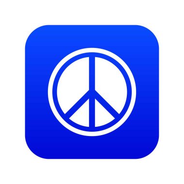 Mavi işareti hippi barış simgesi dijital