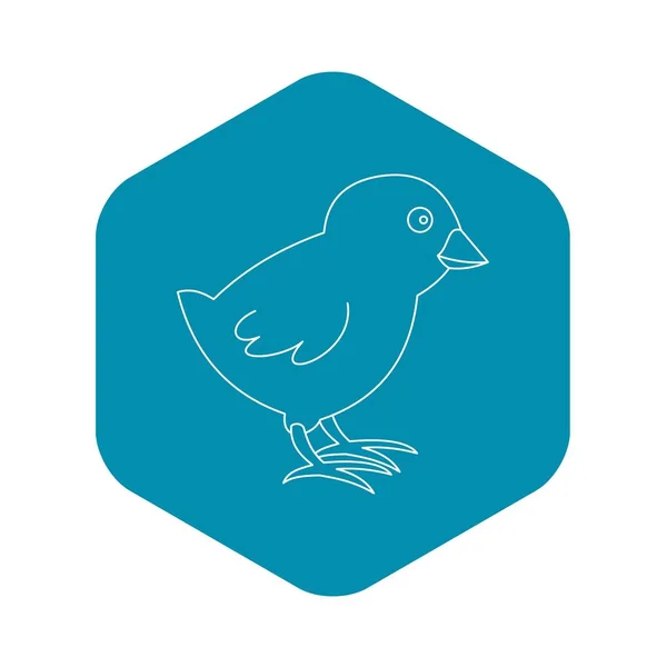 Icono de pollo, estilo de contorno — Vector de stock