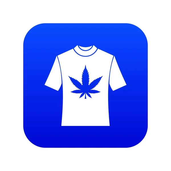 印有大麻图标数码蓝的 t恤 — 图库矢量图片