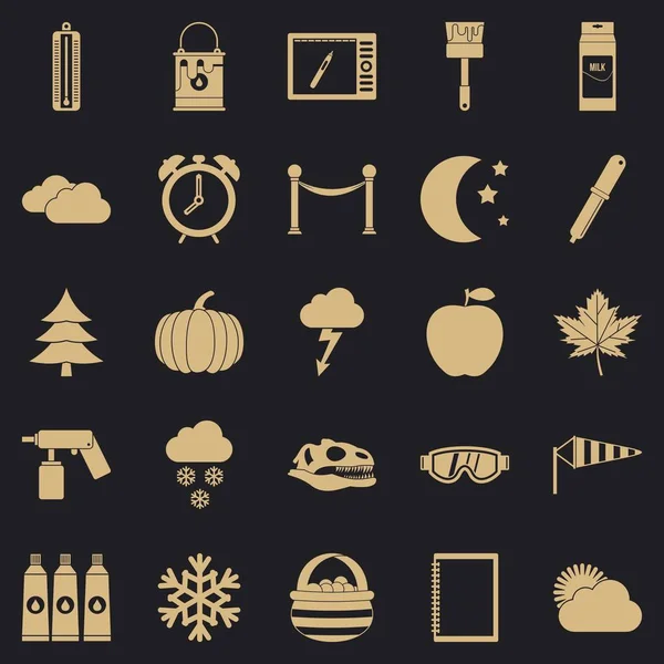 Canlandırdığı Icons set, basit tarzı — Stok Vektör