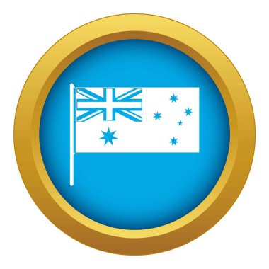 Avustralya bayrağı mavi simge vektör izole