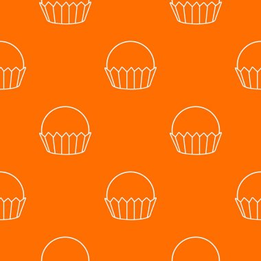 Cupcake desen vektör turuncu