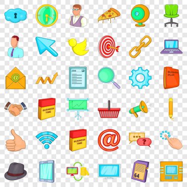 Takvim Icons set çalışması, tarzı çizgi film