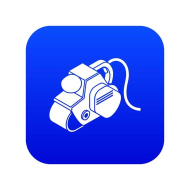 Güç aracı simgesi mavi vektör