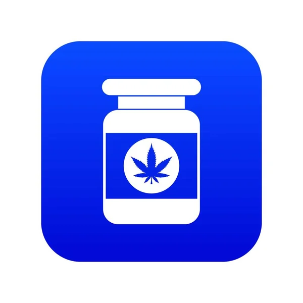 罐粉末大麻图标数字蓝色 — 图库矢量图片