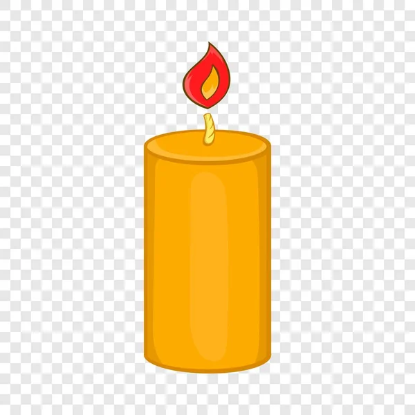 Christmas candle icon, cartoon style — Stock Vector