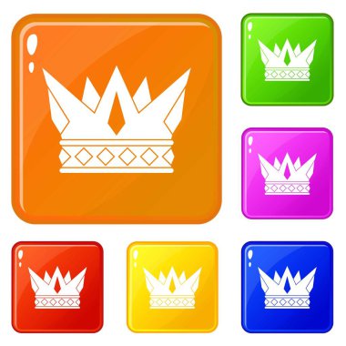 COG taç simgeler vektör rengi ayarlamak