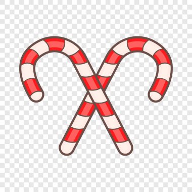 Noel simgesi, karikatür tarzı için şeker kanolar