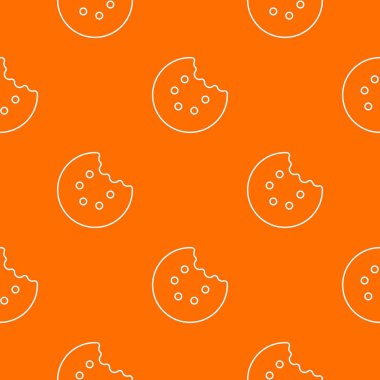 Lokma bisküvi desen vektör turuncu