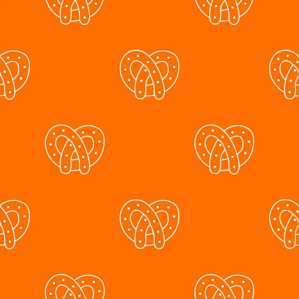 プレッツェルパターンベクトルオレンジ — ストックベクタ