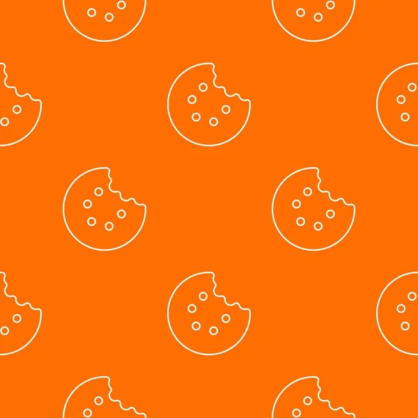 Muerde galletas patrón vector naranja — Vector de stock
