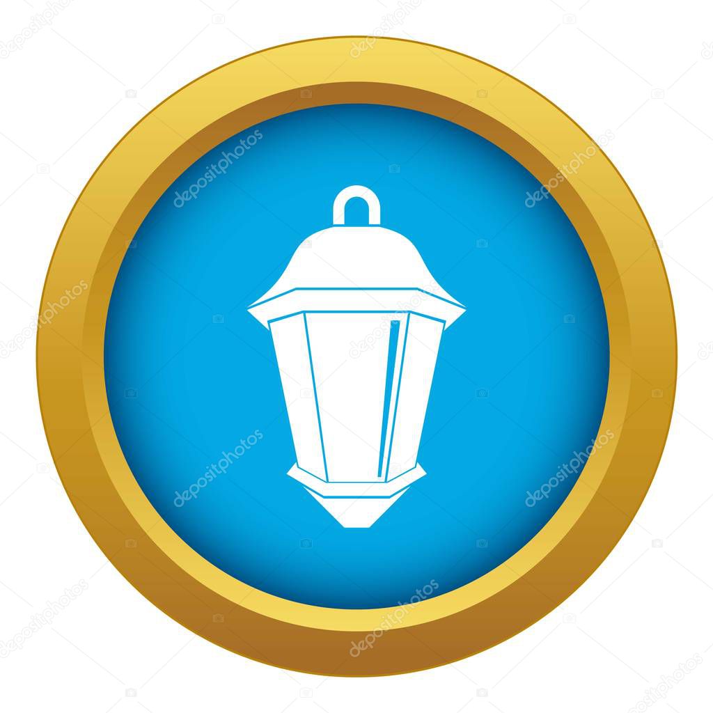Street light icon blue vector isolated