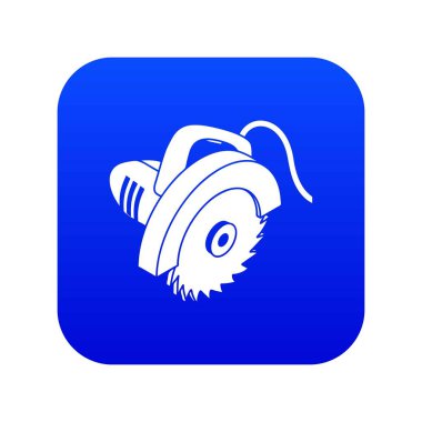 Dairesel testere simgesi mavi vektör