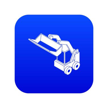 Bobcat makine simgesi mavi vektör