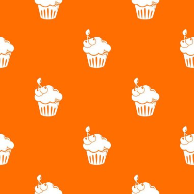 Kiraz kek desen vektör turuncu