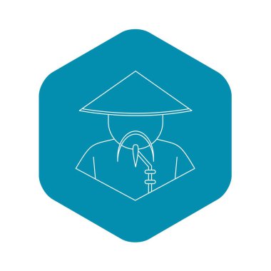 Çinli adamın simgesi, anahat stili