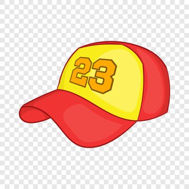 Baseball cap icon, cartoon style clipart